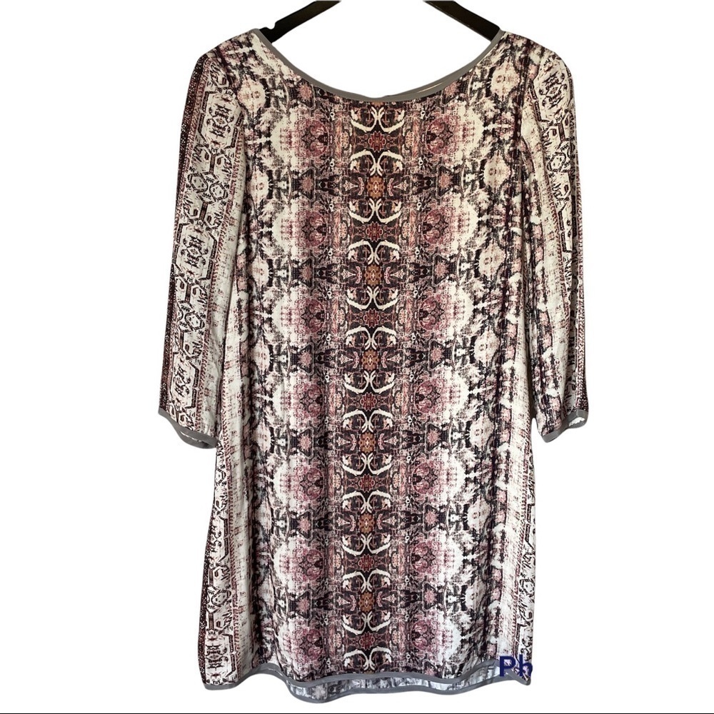 LAVENDER BROWN Snake Print 3/4 Sleeve Dress Small